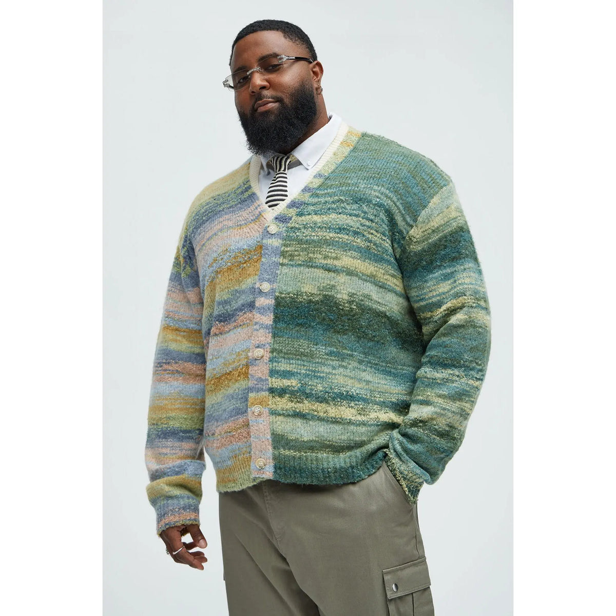 Cameroonian Textured Cardigan - Multi Color