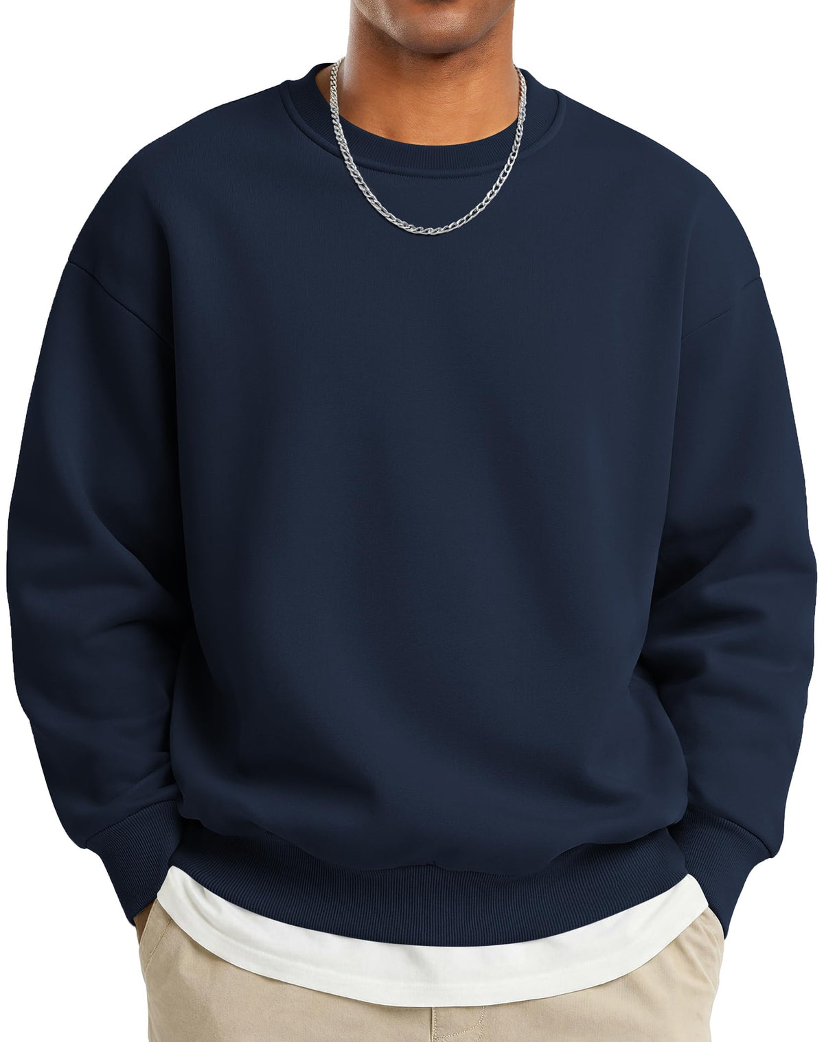 COOFANDY Men's Crewneck Sweatshirts Fleece Pullover Thermal Casual Shirt