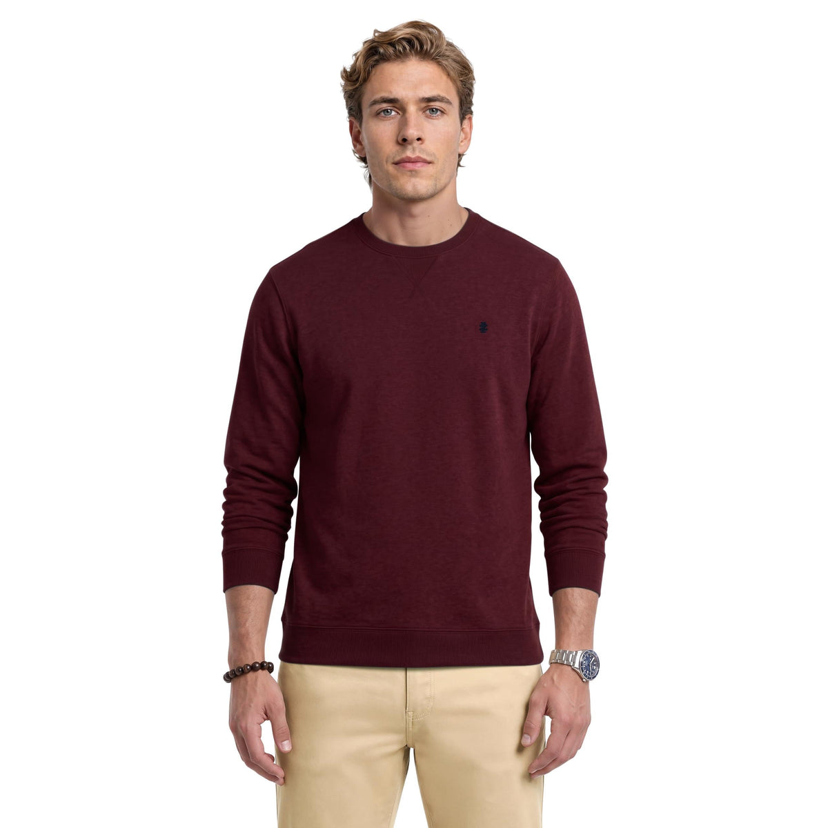 IZOD Men's Advantage Performance Crewneck Fleece Pullover Sweatshirt