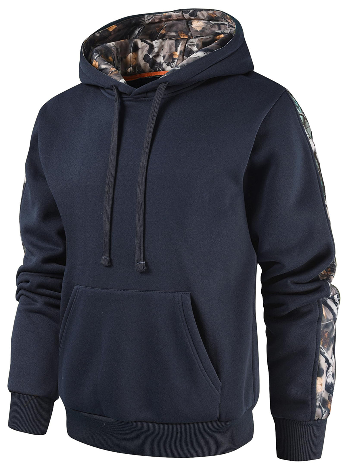 Leidowei Men's Camo Outfitter Fleece Hoodie Pullover Long Sleeve Casual Sweatshirt with Pocket