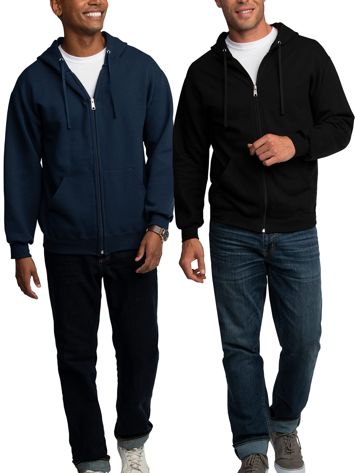 Fruit of the Loom Eversoft Fleece Full Zip Hoodie Sweatshirt