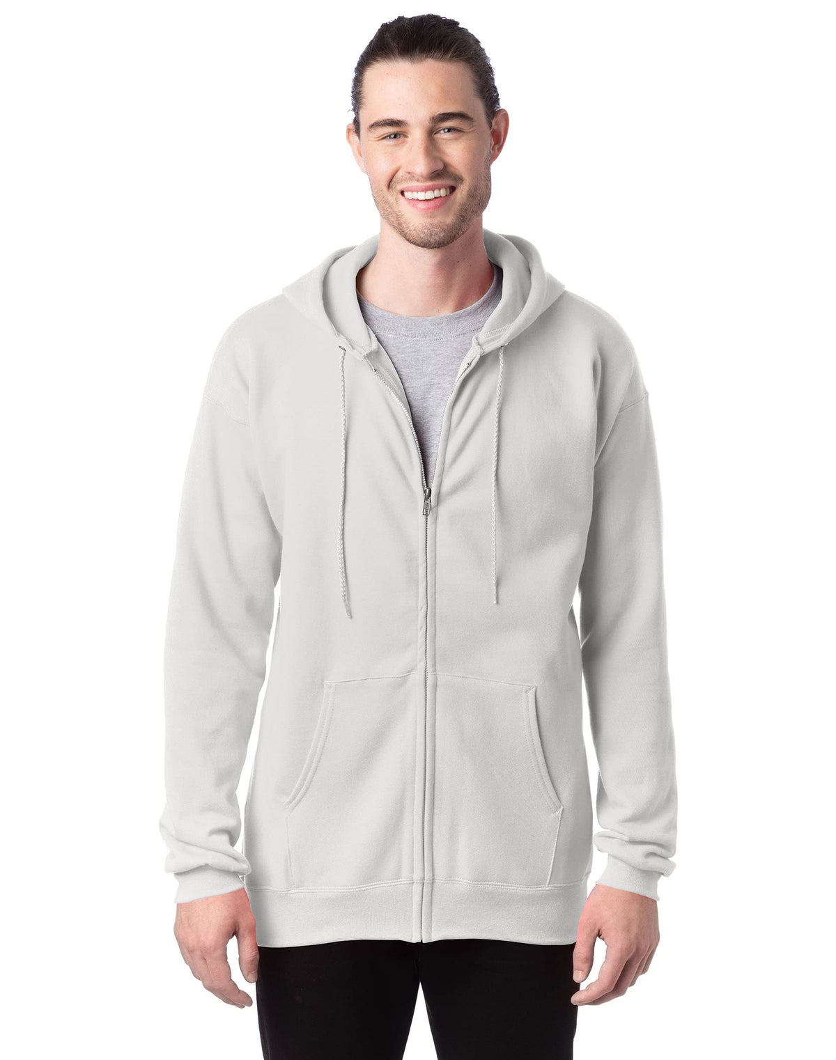 Hanes Men's Ultimate Full-Zip Hoodie, Men's Hooded Fleece Sweatshirt with Zipper