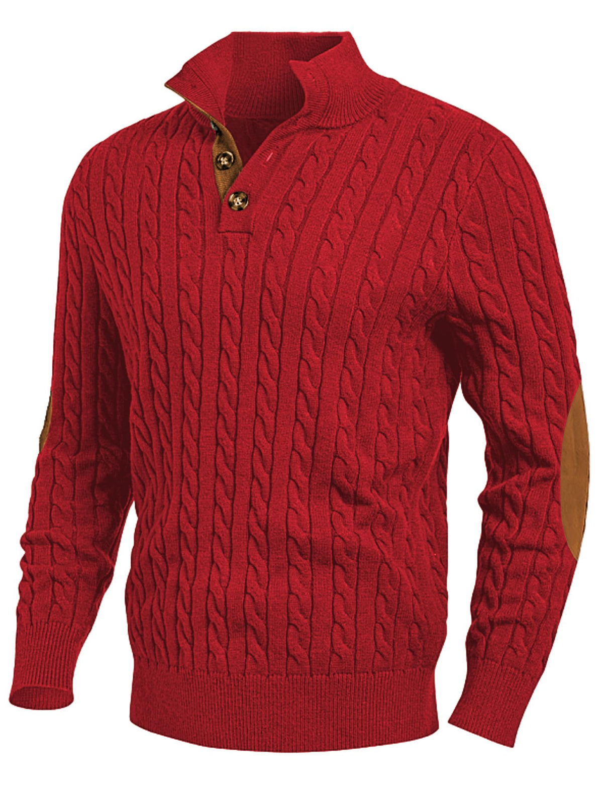 JMIERR Men's Casual Long Sleeve Cable Knit Pullover Sweater