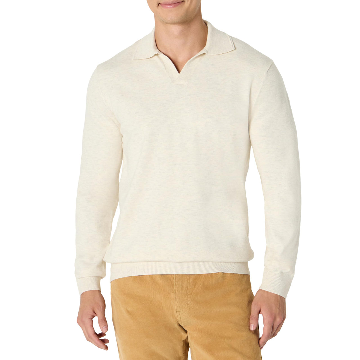 Amazon Essentials Men's Long Sleeve Regular-Fit Knit Polo Sweater