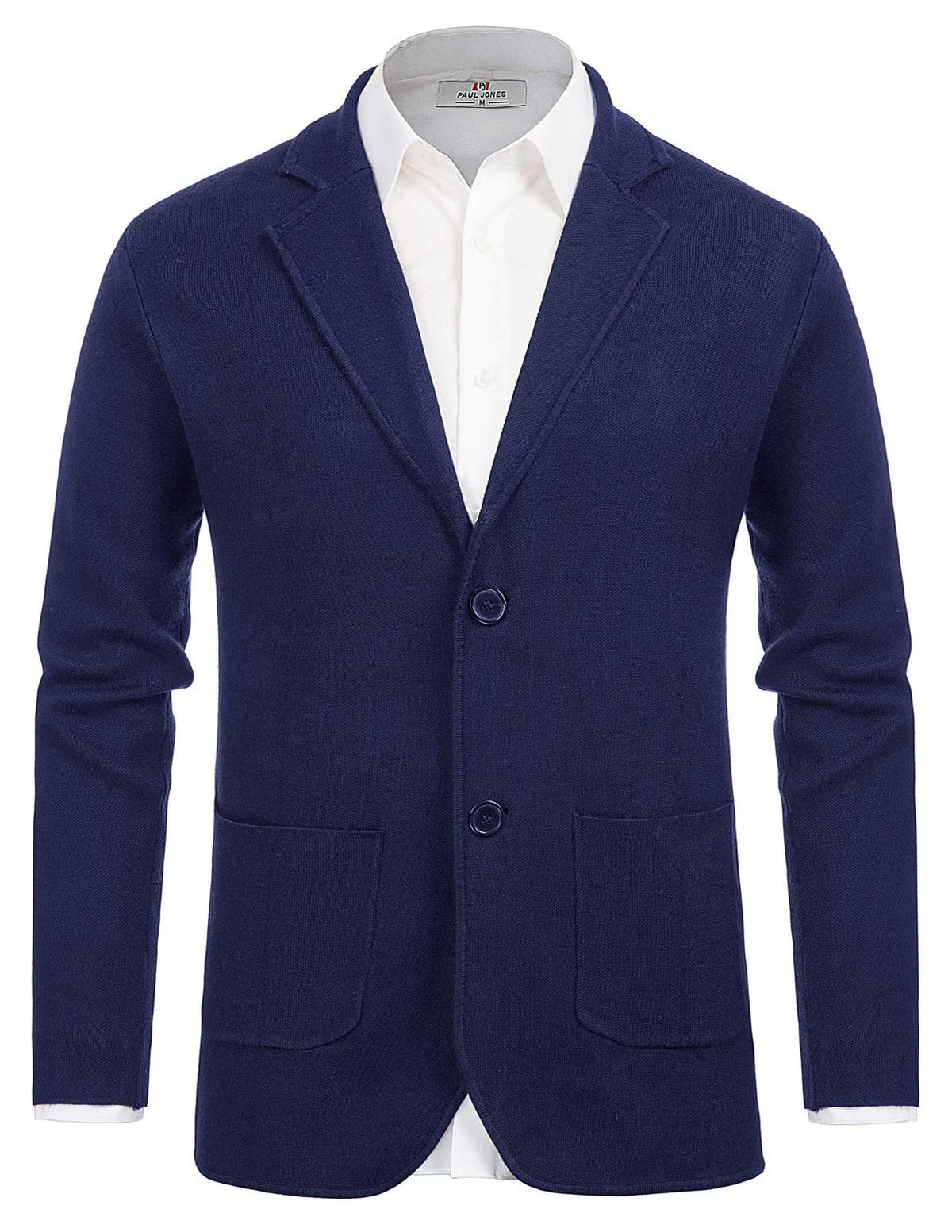 PJ PAUL JONES Men's Cardigan Sweaters Shawl Collar Button Down Knit Blazer