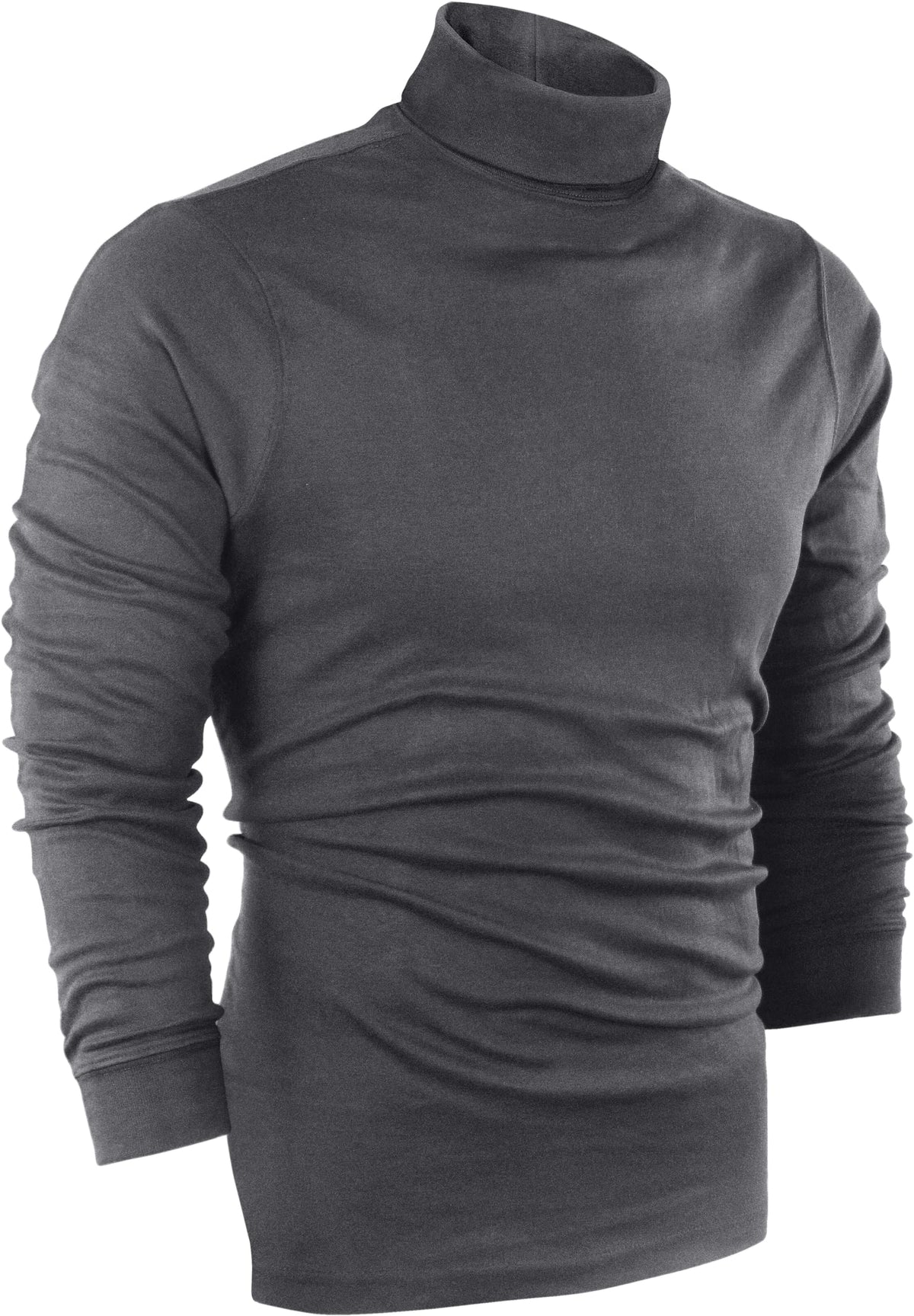 Soft Stretch Cotton Blend Turtleneck Men Slim Fit UPF 50+ Pullover Sweater