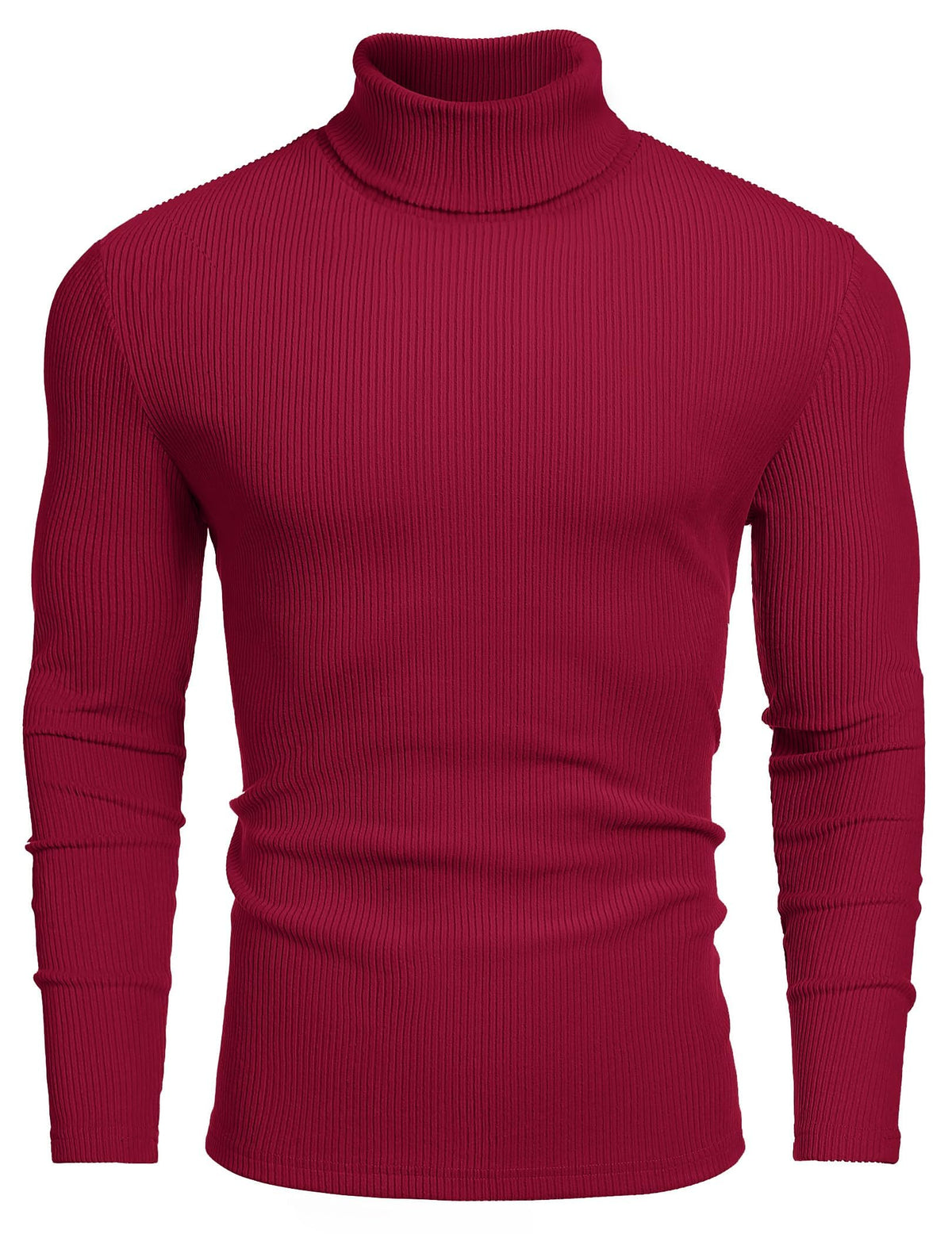 COOFANDY Men's Ribbed Turtleneck Sweater Casual Basic Long Sleeve Knitted Pullover Sweater