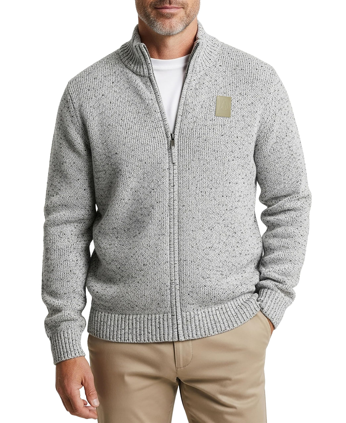Andrew Scott Men's Cardigan Sweater | 100% Cotton Full Zipper Up Knitted Jacket | Multi Packs