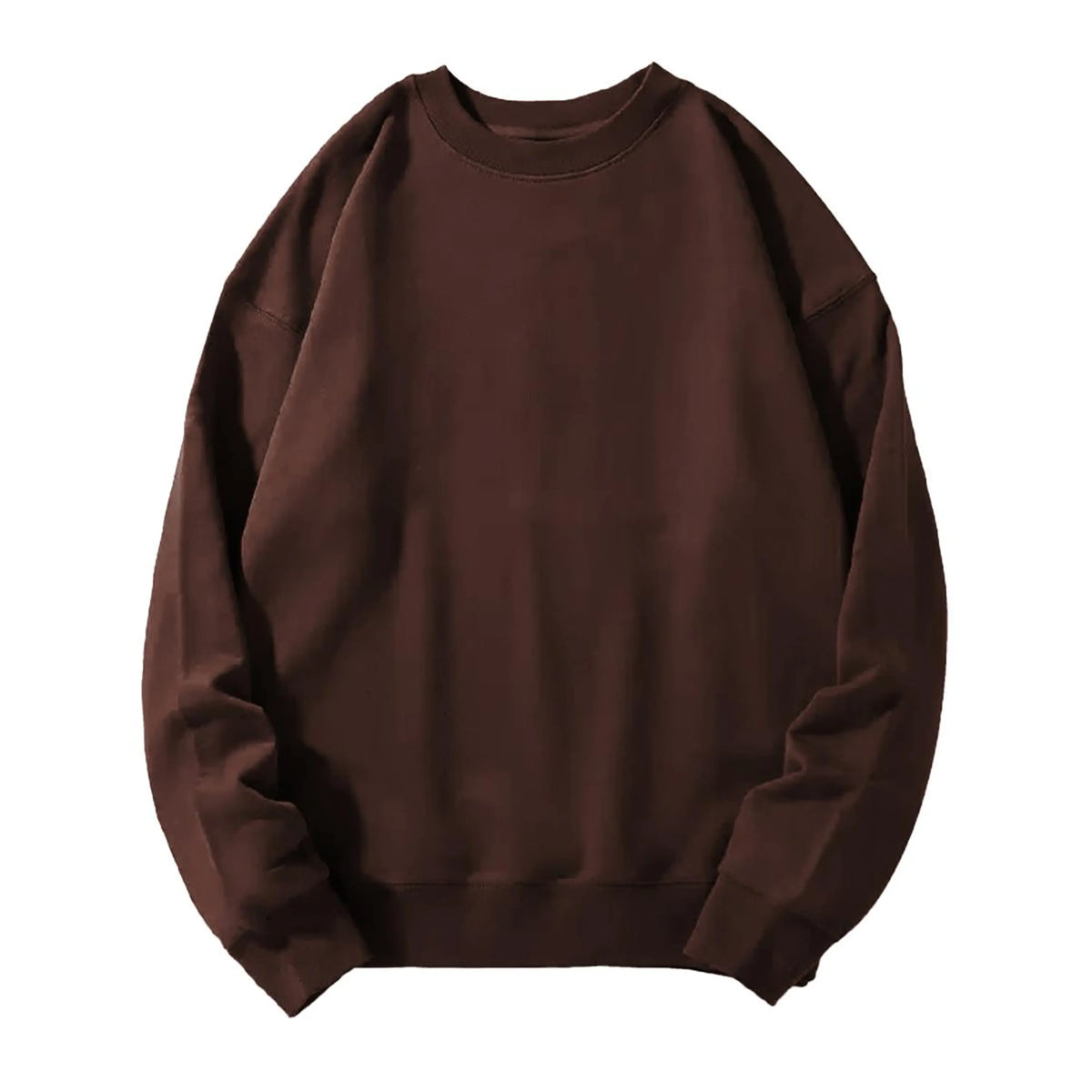 Women's Korean Style Fleece Crewneck Sweatshirt - Soft Cotton-Polyester Blend Oversized Long Sleeve Pullover, Women's Fashion Streetwear Clothing, Basic Everyday Comfy Stylish Plain Top, Back To School Jeans Match Piece, Clothes