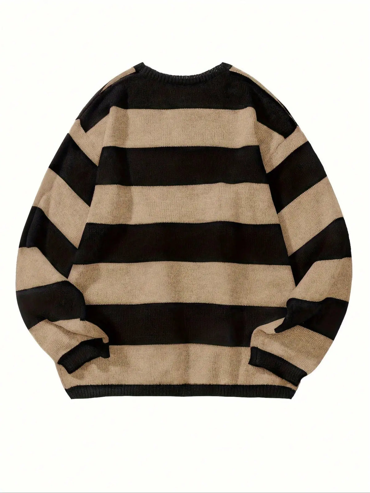Autumn & Winter New American Boyfriend Style Loose Fit High School Teenager Sweater Pullover, Couple Matching Striped Design for Men & Women