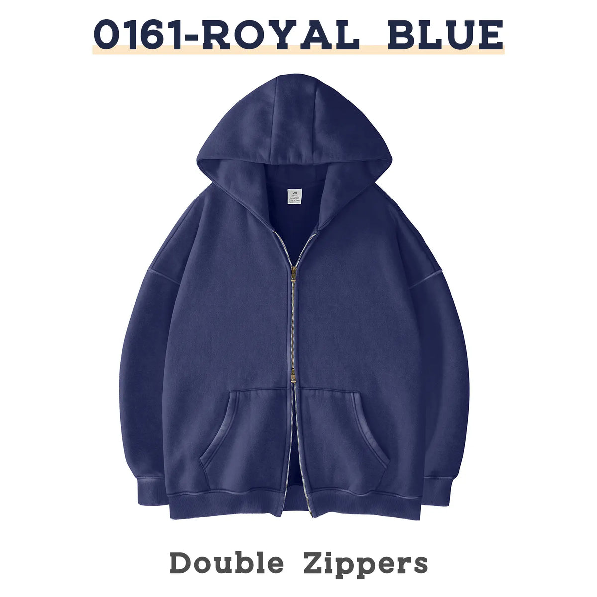 FAIABLE Unisex Oversized Zip-Up Hoodie in Acid Wash Heavyweight Cotton Fleece with Oversized Pockets & Stretch Ribbed Cuffs for Men & Women Casual Sweatshirt
