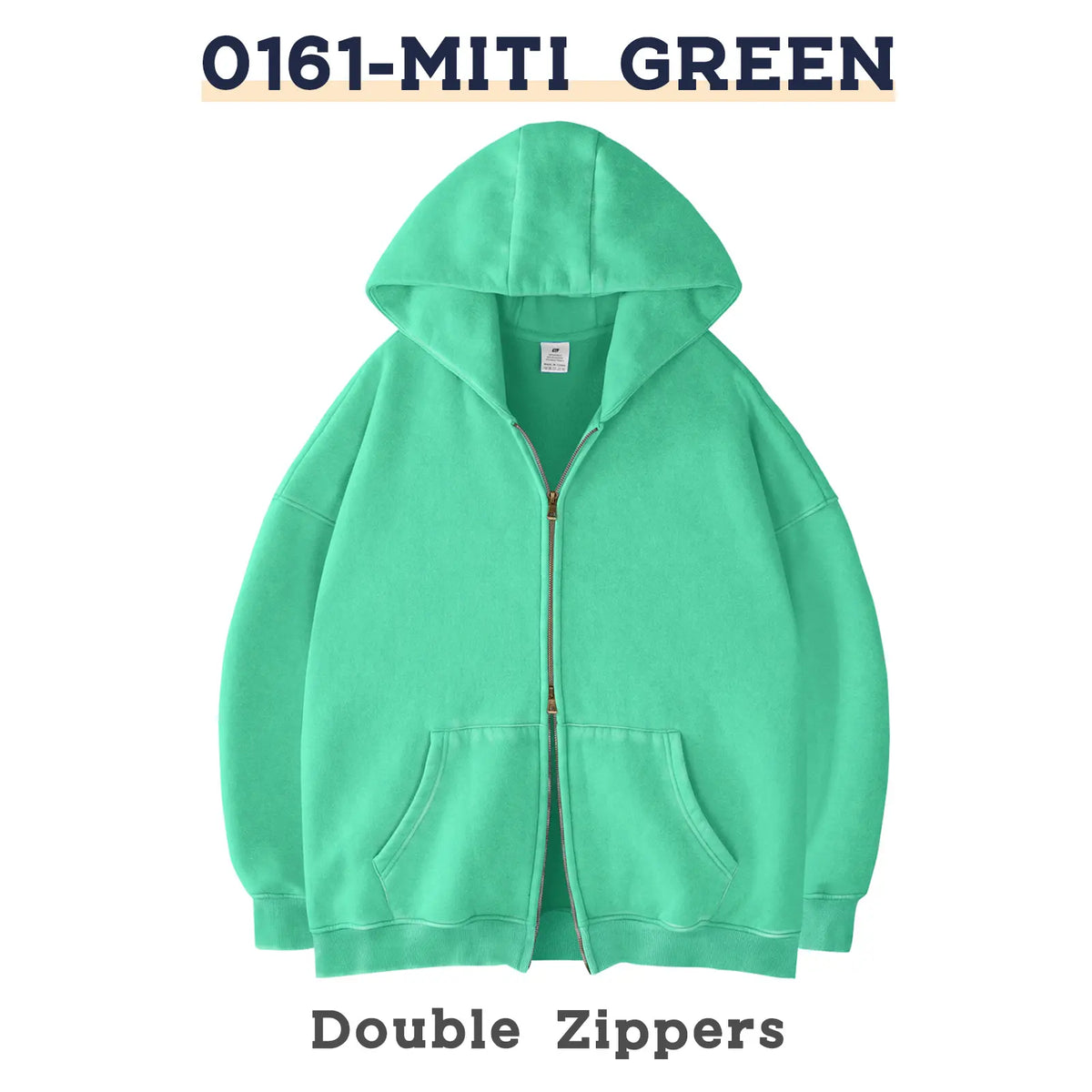FAIABLE Unisex Oversized Zip-Up Hoodie in Acid Wash Heavyweight Cotton Fleece with Oversized Pockets & Stretch Ribbed Cuffs for Men & Women Casual Sweatshirt