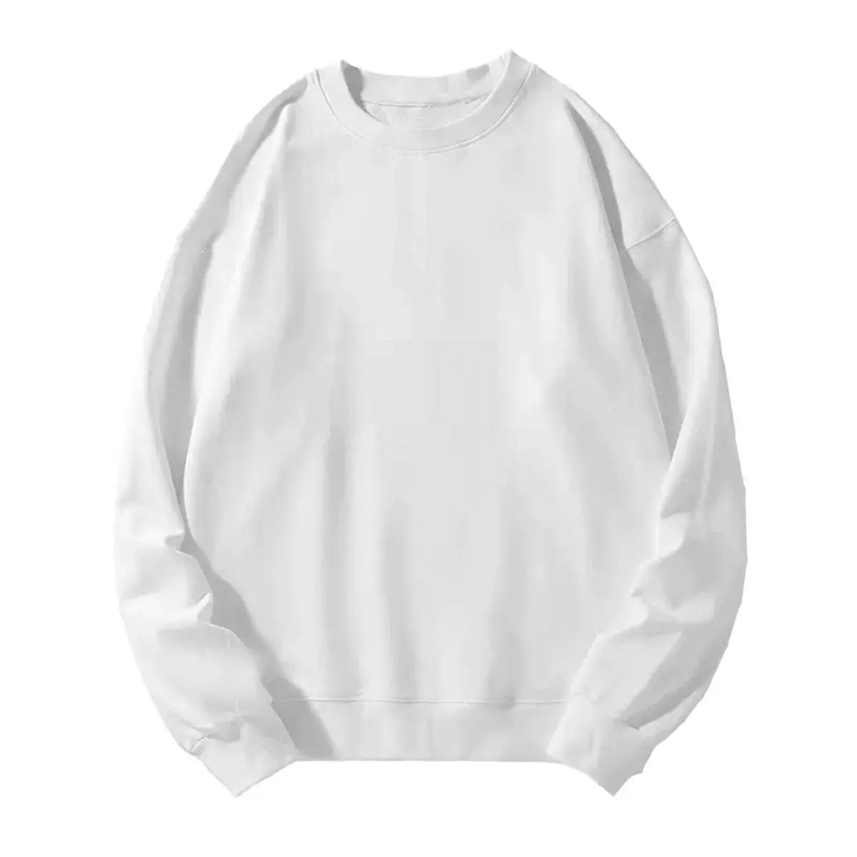 Women's Korean Style Fleece Crewneck Sweatshirt - Soft Cotton-Polyester Blend Oversized Long Sleeve Pullover, Women's Fashion Streetwear Clothing, Basic Everyday Comfy Stylish Plain Top, Back To School Jeans Match Piece, Clothes