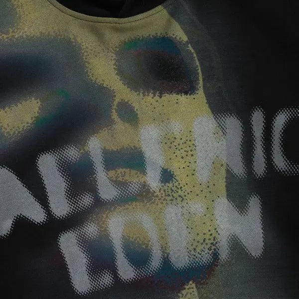 Aelfric Eden Menswear Pullover Hoodie - Unisex, Relaxed Fit, Heavyweight Cotton, Longsleeves, Abstract Portrait Graphic, Distorted Figure Print, Thermal Top for Casual Streetwear Sweatshirts,back to school,back to school shopping