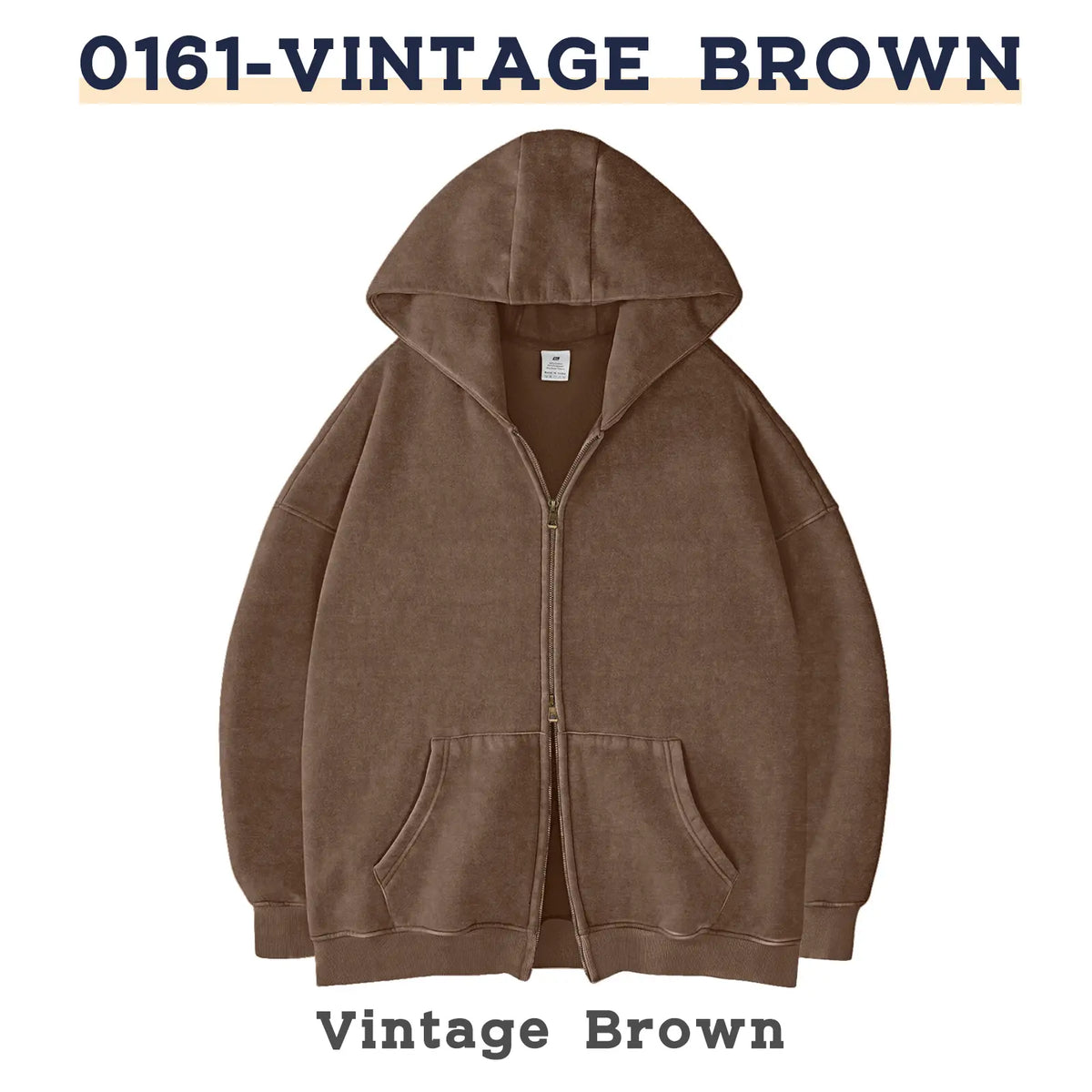 FAIABLE Unisex Oversized Zip-Up Hoodie in Acid Wash Heavyweight Cotton Fleece with Oversized Pockets & Stretch Ribbed Cuffs for Men & Women Casual Sweatshirt