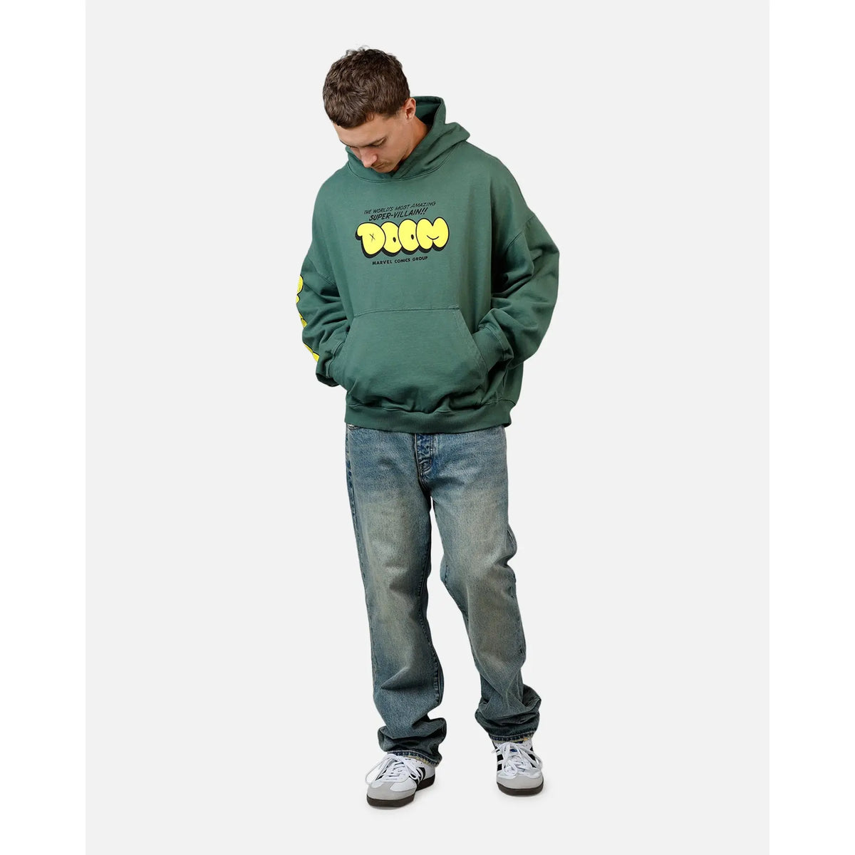 73Studio Marvel Fantastic Four Doctor Doom Villain Premium Hoodie Green