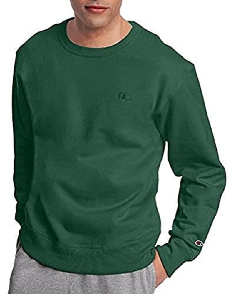 Champion Men's Men's Crewneck Fleece Sweatshirt, Standard Fit, Midweight, C Logo, Available in Regular and Big & Tall