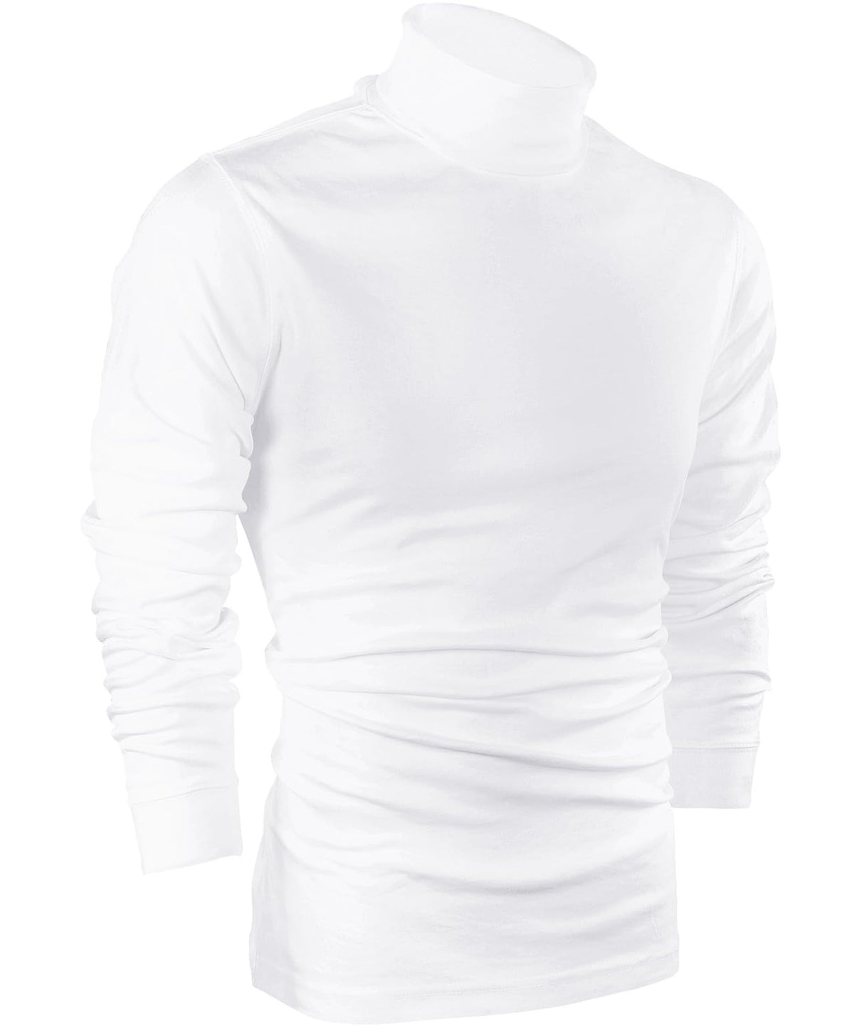 Soft Stretch Cotton Blend Turtleneck Men Slim Fit UPF 50+ Pullover Sweater