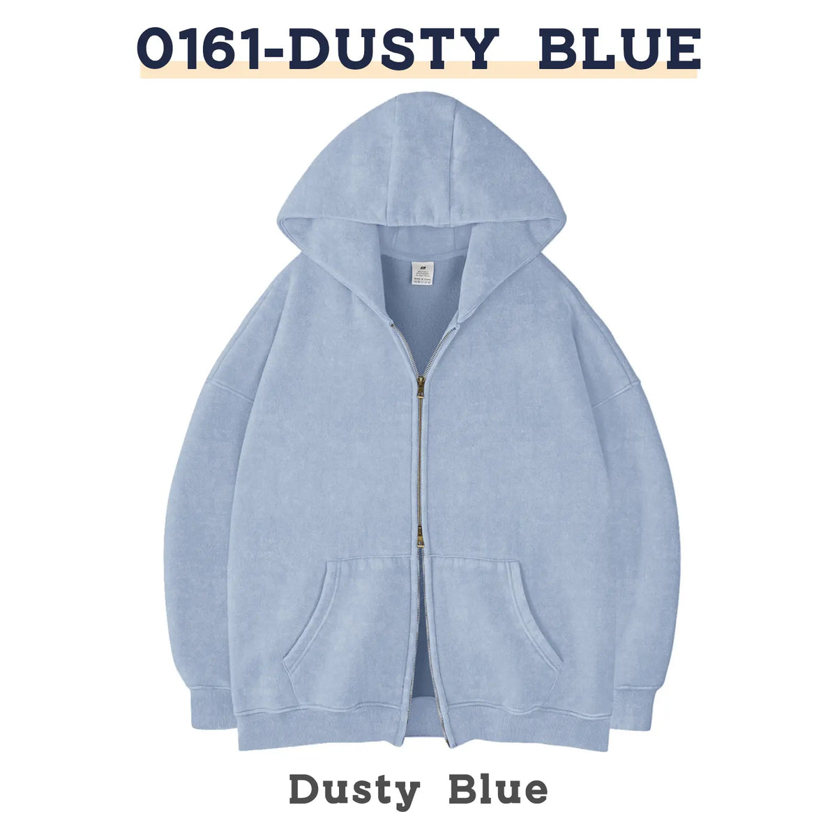 FAIABLE Unisex Oversized Zip-Up Hoodie in Acid Wash Heavyweight Cotton Fleece with Oversized Pockets & Stretch Ribbed Cuffs for Men & Women Casual Sweatshirt