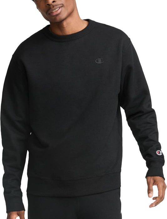 Champion Men's Men's Crewneck Fleece Sweatshirt, Standard Fit, Midweight, C Logo, Available in Regular and Big & Tall