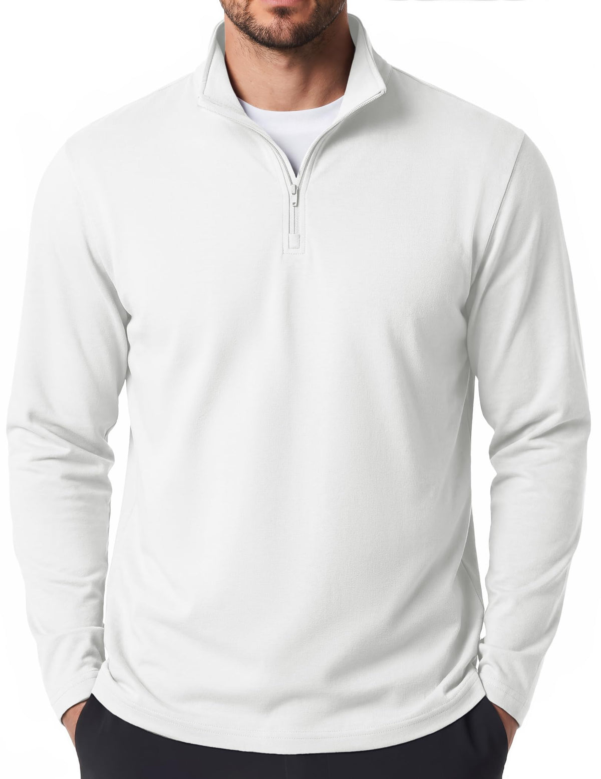 COOFANDY Mens Quarter Zip Pullover Golf Shirts Casual Mock Neck Sweatshirt