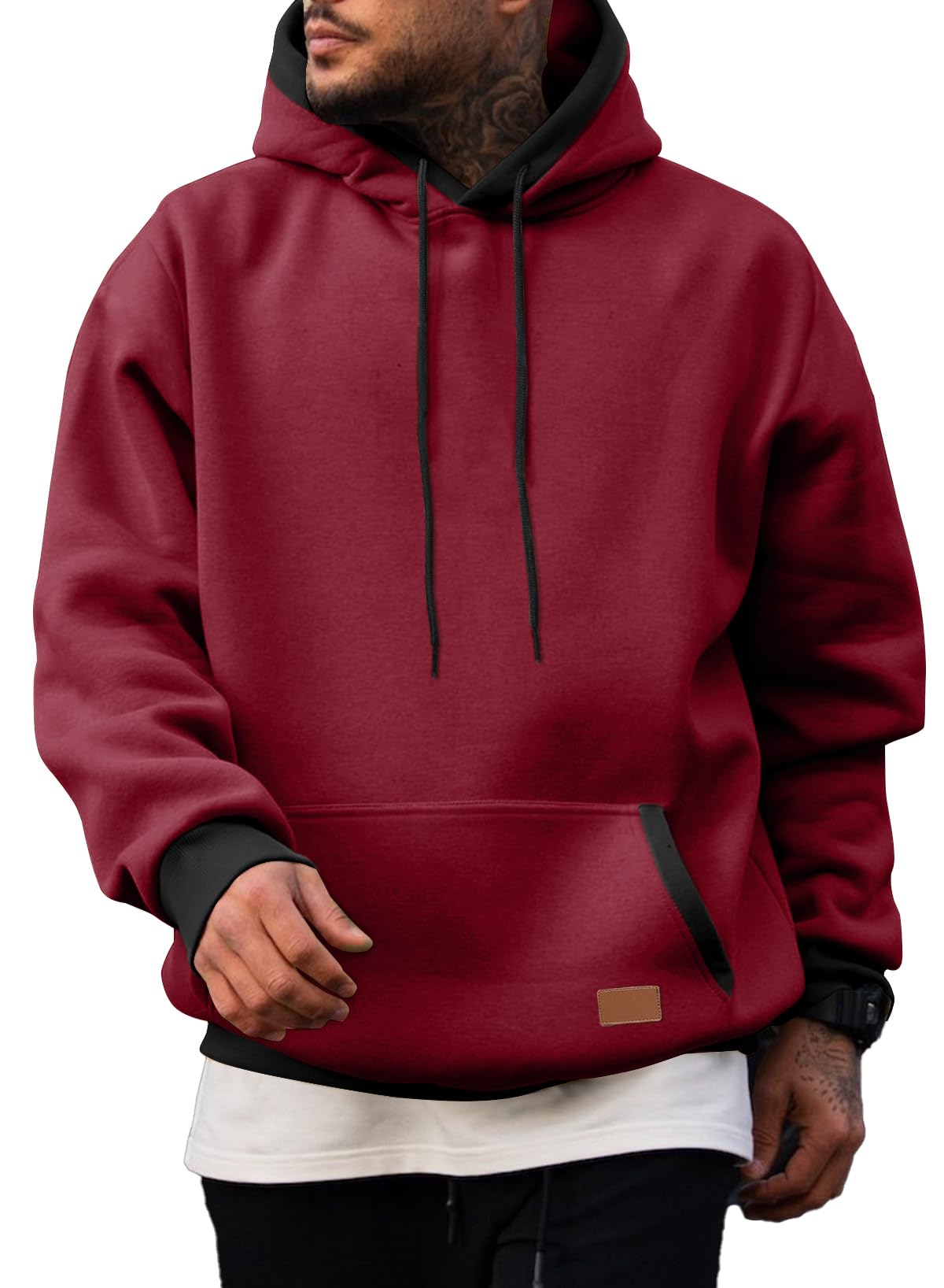 JMIERR Men's Hoodies Sweatshirts Casual Fleece Pullover Hoodie Pocket