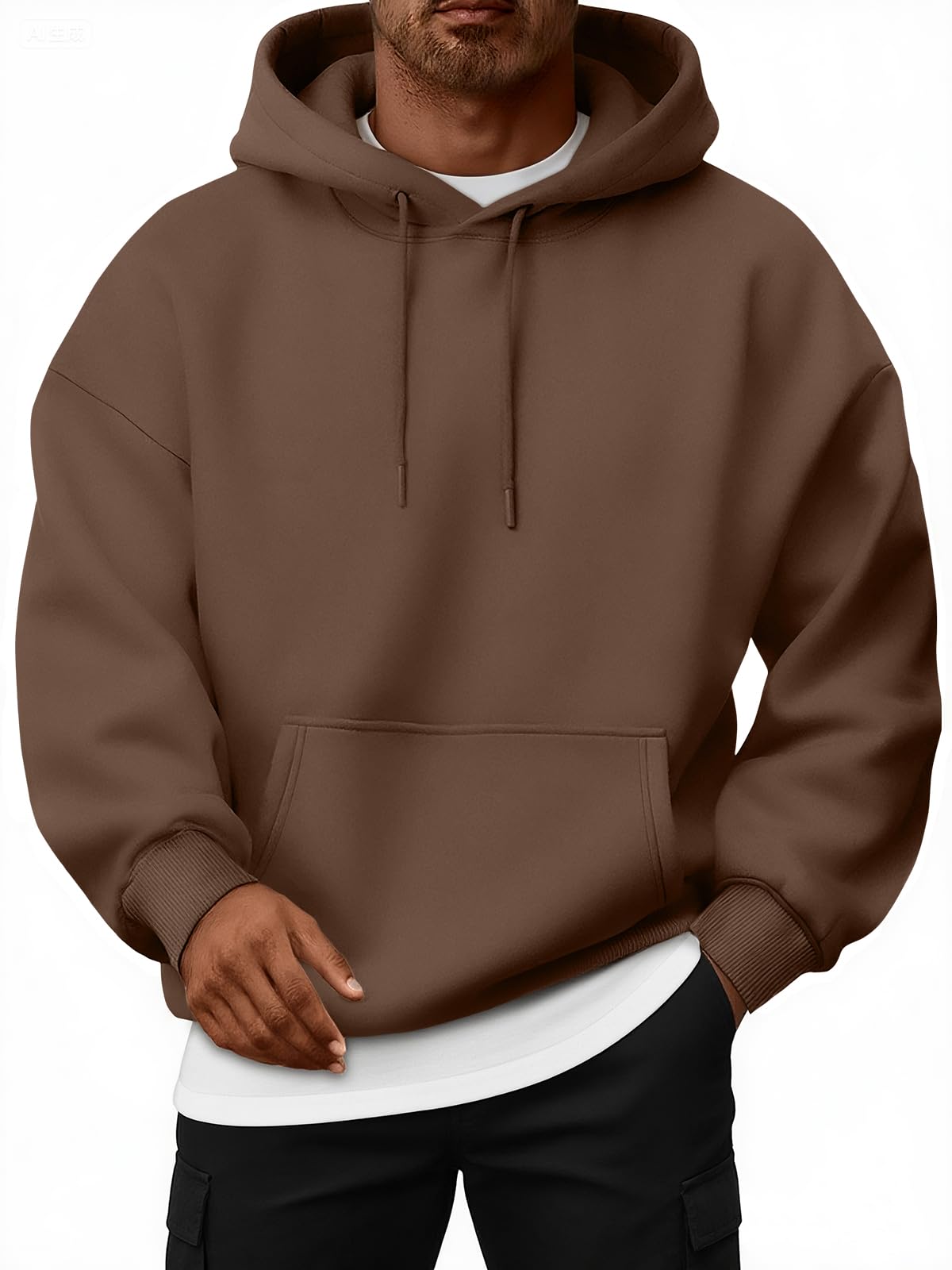 EFAN Mens Oversized Hoodies Fleece Lined Sweatshirts