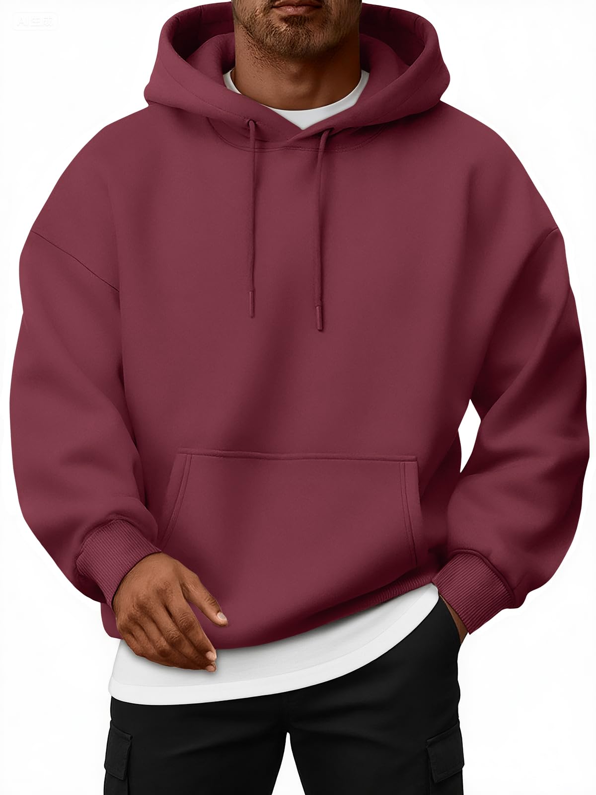EFAN Mens Oversized Hoodies Fleece Lined Sweatshirts