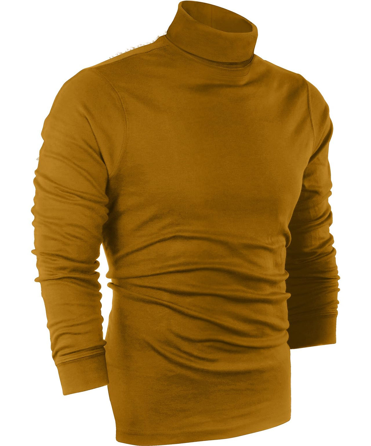 Soft Stretch Cotton Blend Turtleneck Men Slim Fit UPF 50+ Pullover Sweater