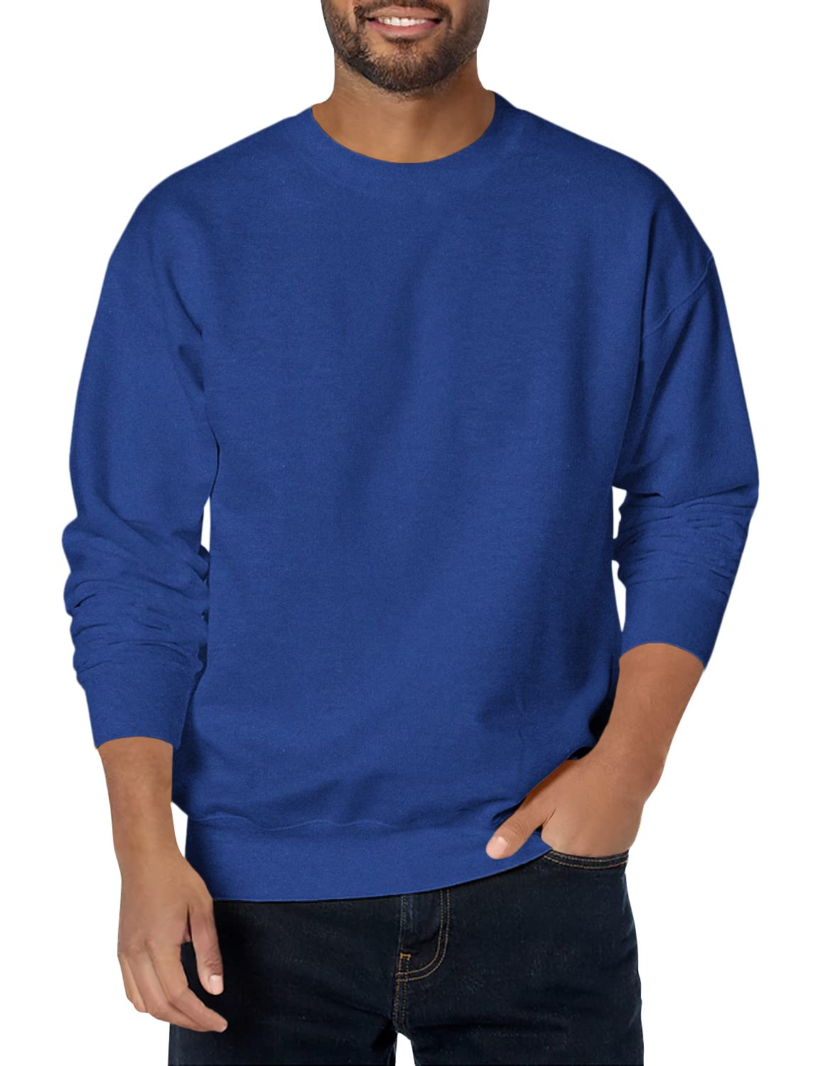 Hanes Men's Ultimate Sweatshirt, Heavyweight Fleece Sweatshirt, Crewneck Pullover for Men