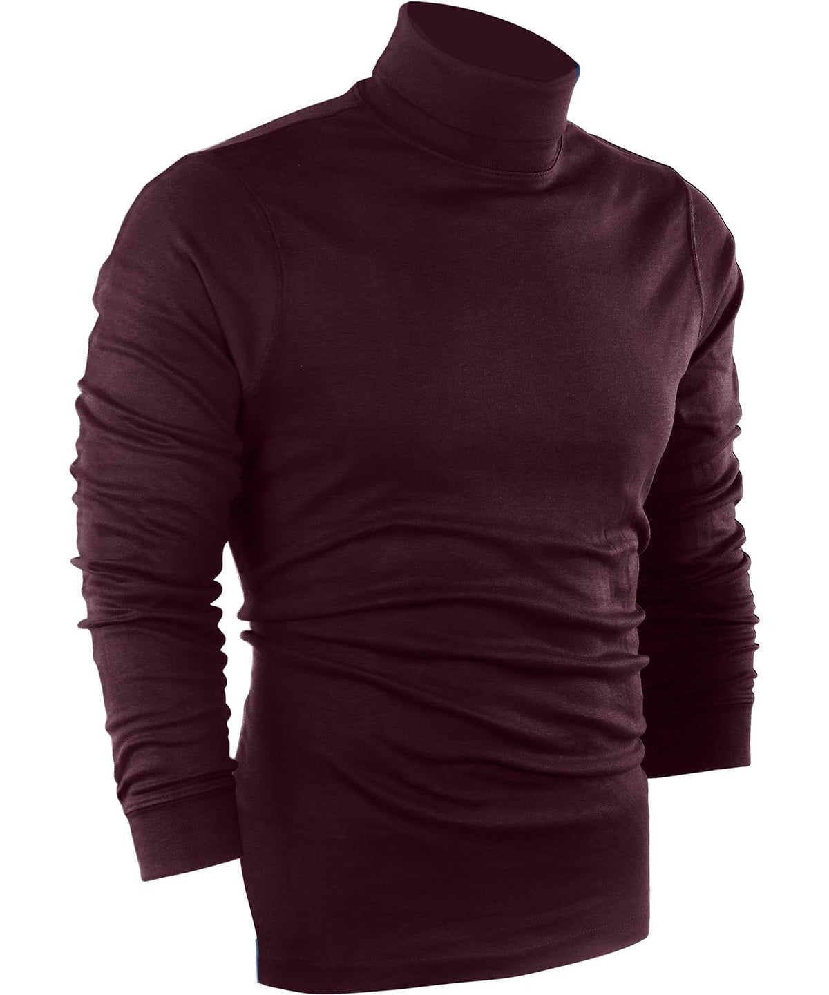 Soft Stretch Cotton Blend Turtleneck Men Slim Fit UPF 50+ Pullover Sweater