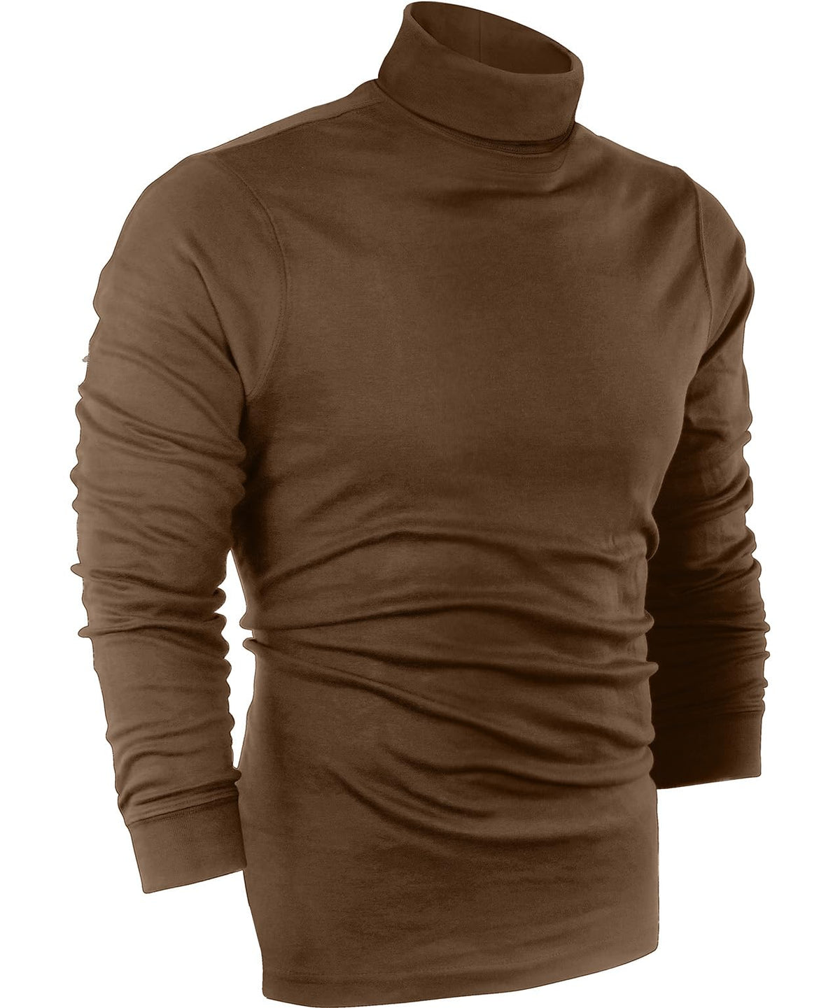 Soft Stretch Cotton Blend Turtleneck Men Slim Fit UPF 50+ Pullover Sweater