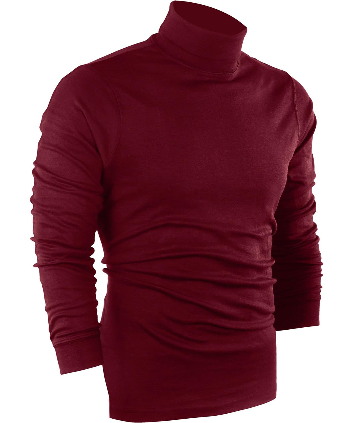 Soft Stretch Cotton Blend Turtleneck Men Slim Fit UPF 50+ Pullover Sweater