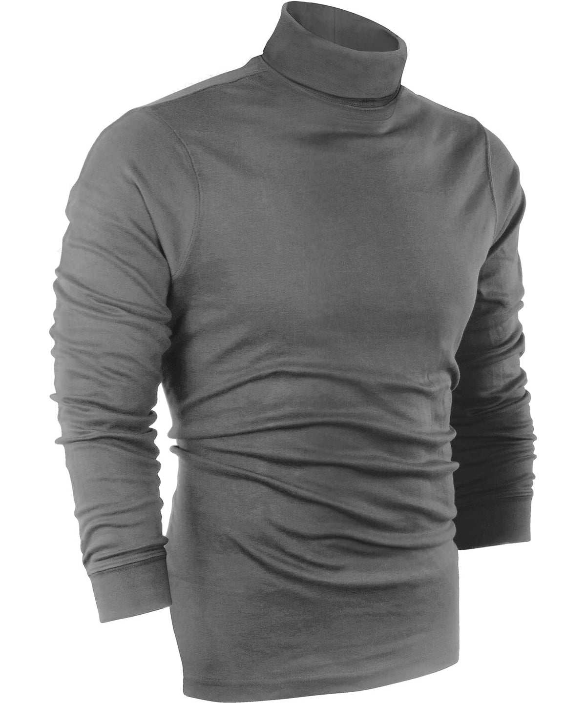 Soft Stretch Cotton Blend Turtleneck Men Slim Fit UPF 50+ Pullover Sweater