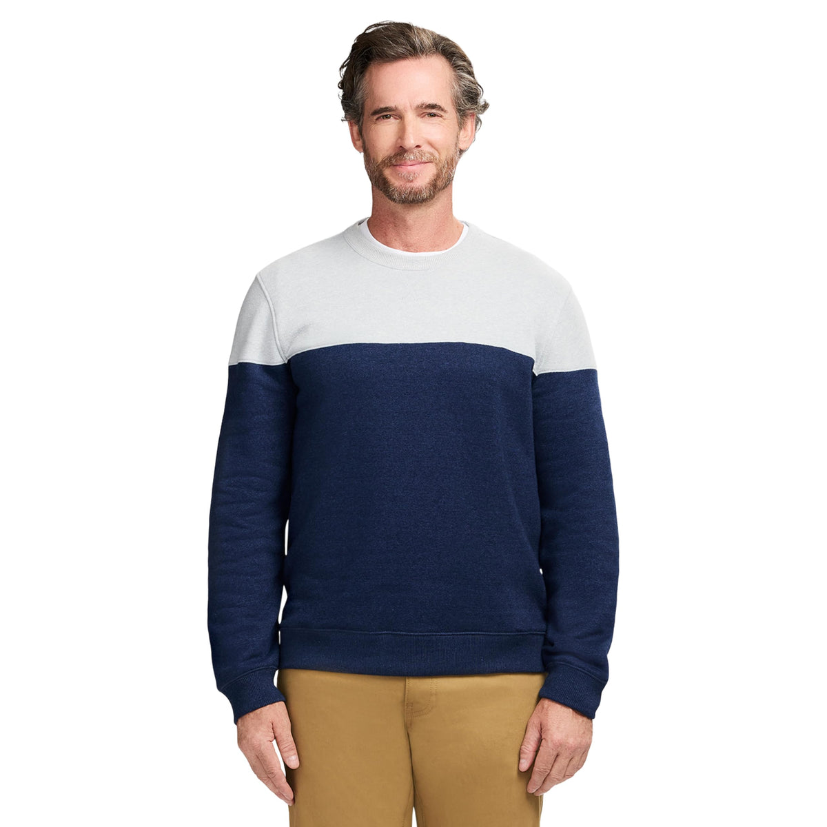IZOD Men's Advantage Performance Crewneck Fleece Pullover Sweatshirt