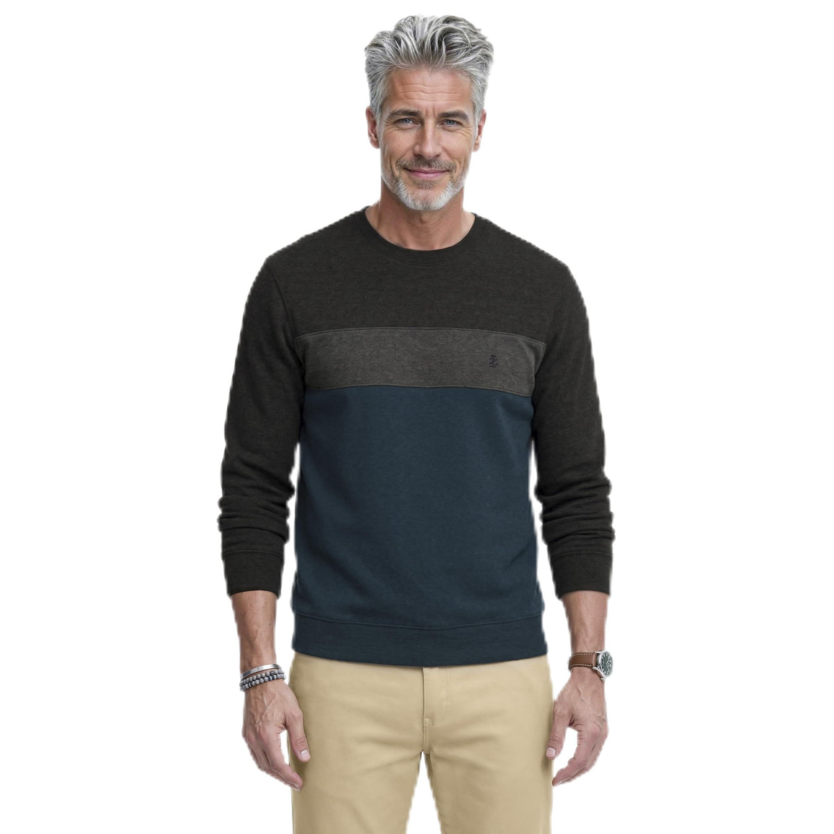 IZOD Men's Advantage Performance Crewneck Fleece Pullover Sweatshirt