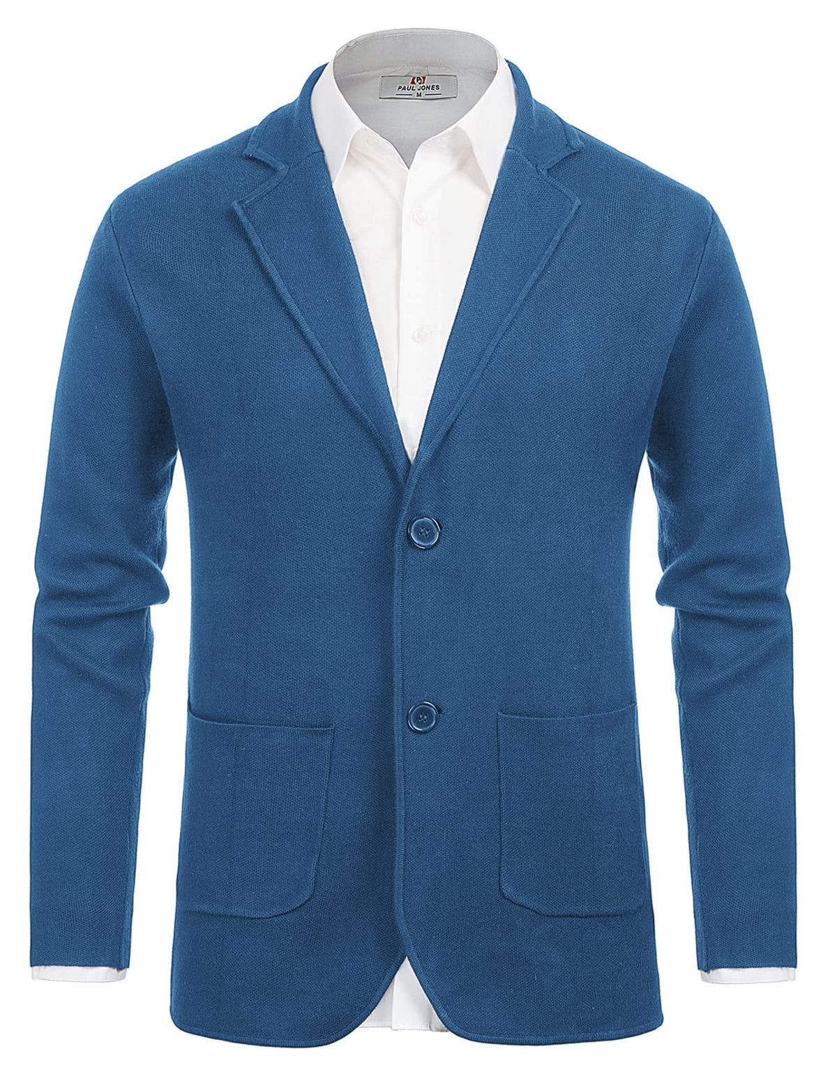 PJ PAUL JONES Men's Cardigan Sweaters Shawl Collar Button Down Knit Blazer