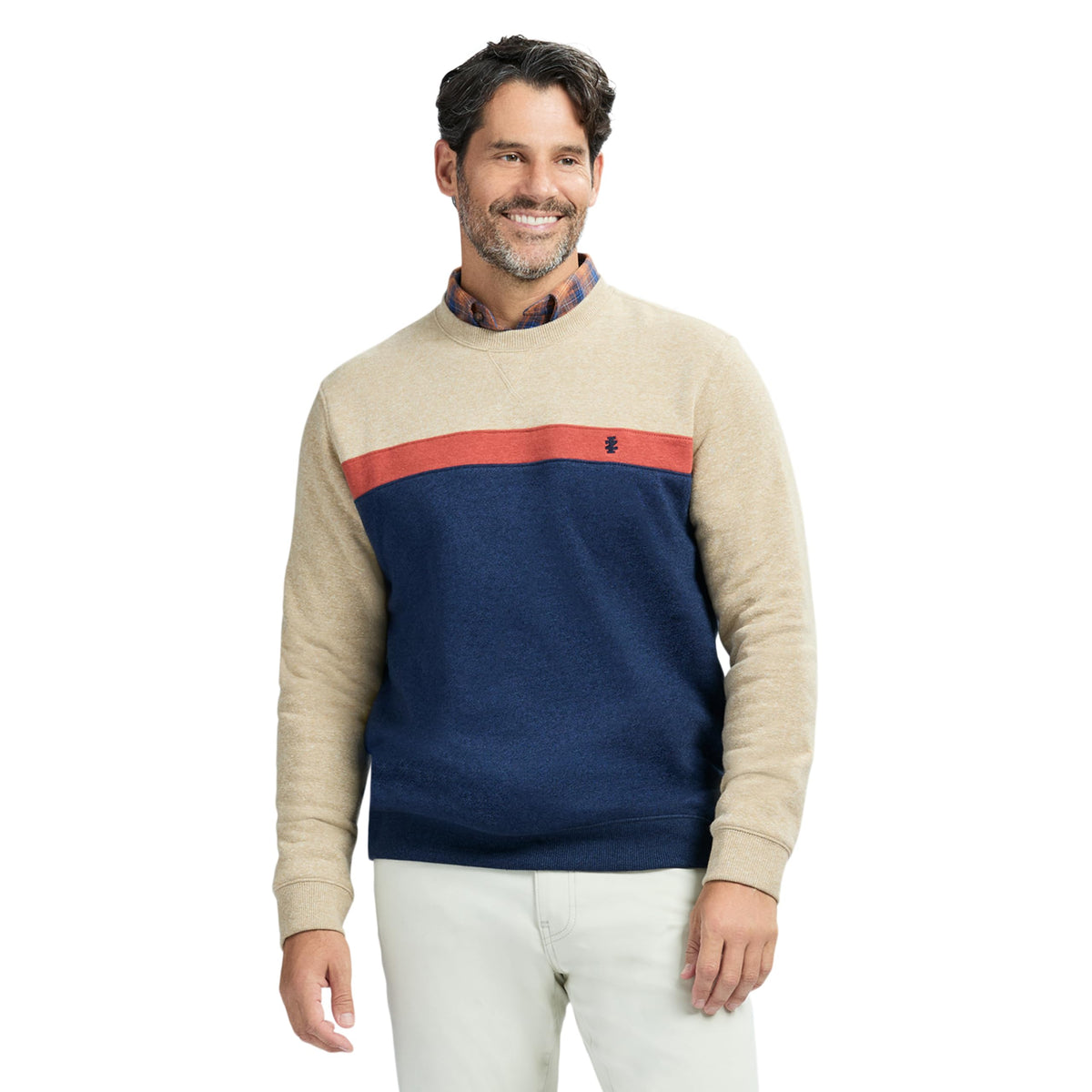 IZOD Men's Advantage Performance Crewneck Fleece Pullover Sweatshirt