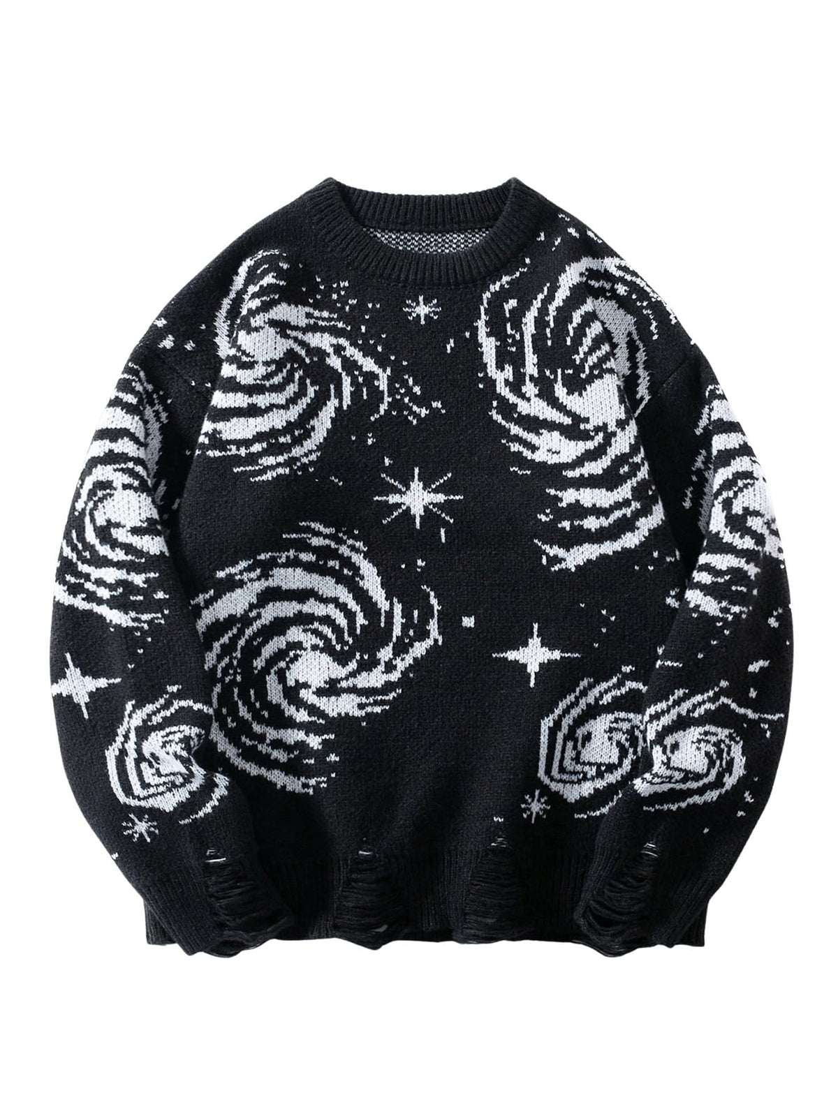 BEAUDRM Men's 2026 Halloween Sweaters Grunge Goth Oversized Fall Sweaters