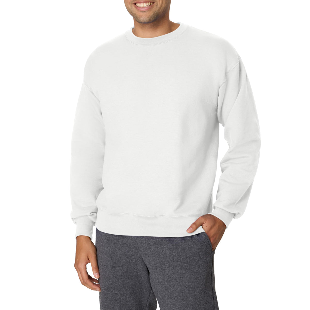 Hanes Men's Ultimate Sweatshirt, Heavyweight Fleece Sweatshirt, Crewneck Pullover for Men