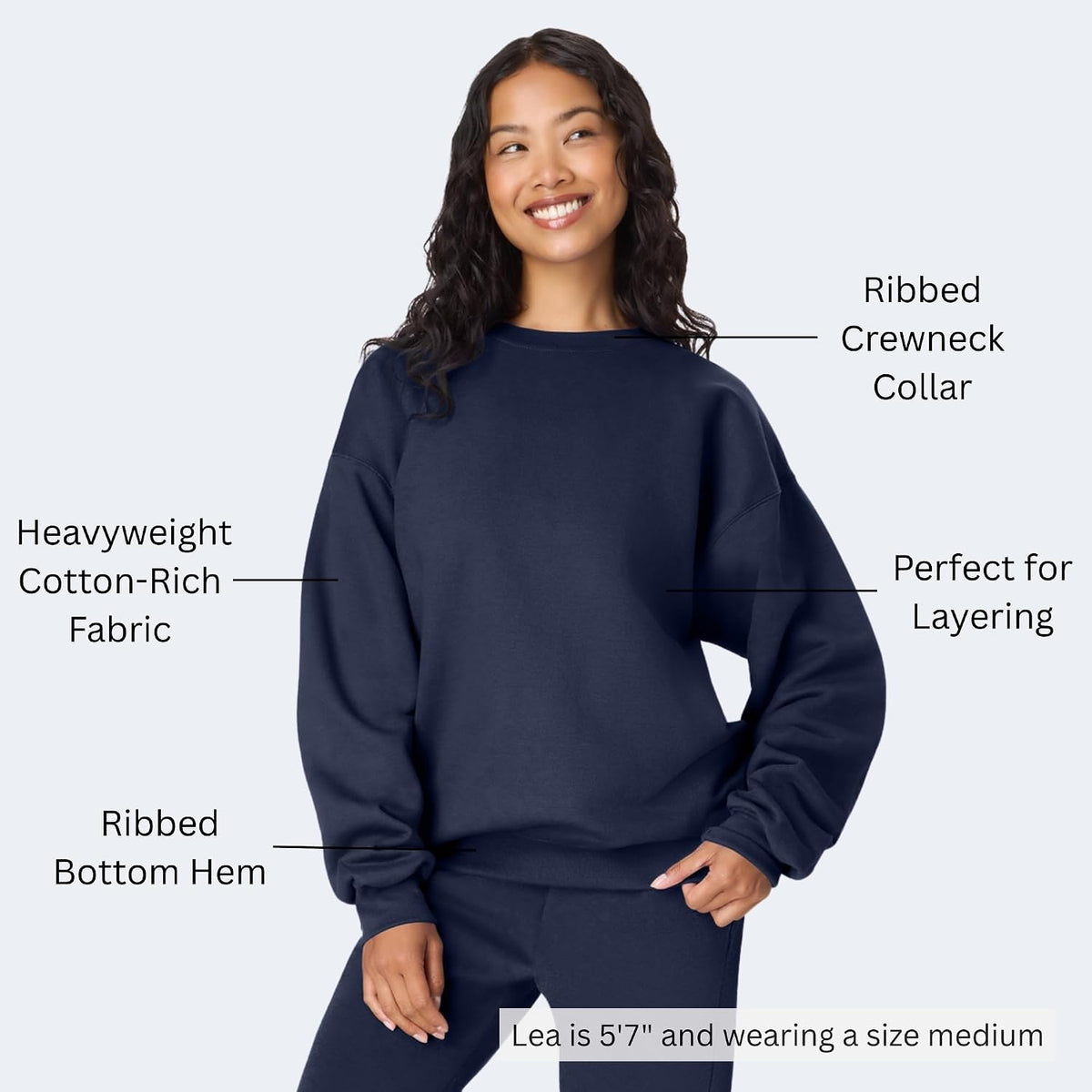 Hanes Men's Ultimate Sweatshirt, Heavyweight Fleece Sweatshirt, Crewneck Pullover for Men