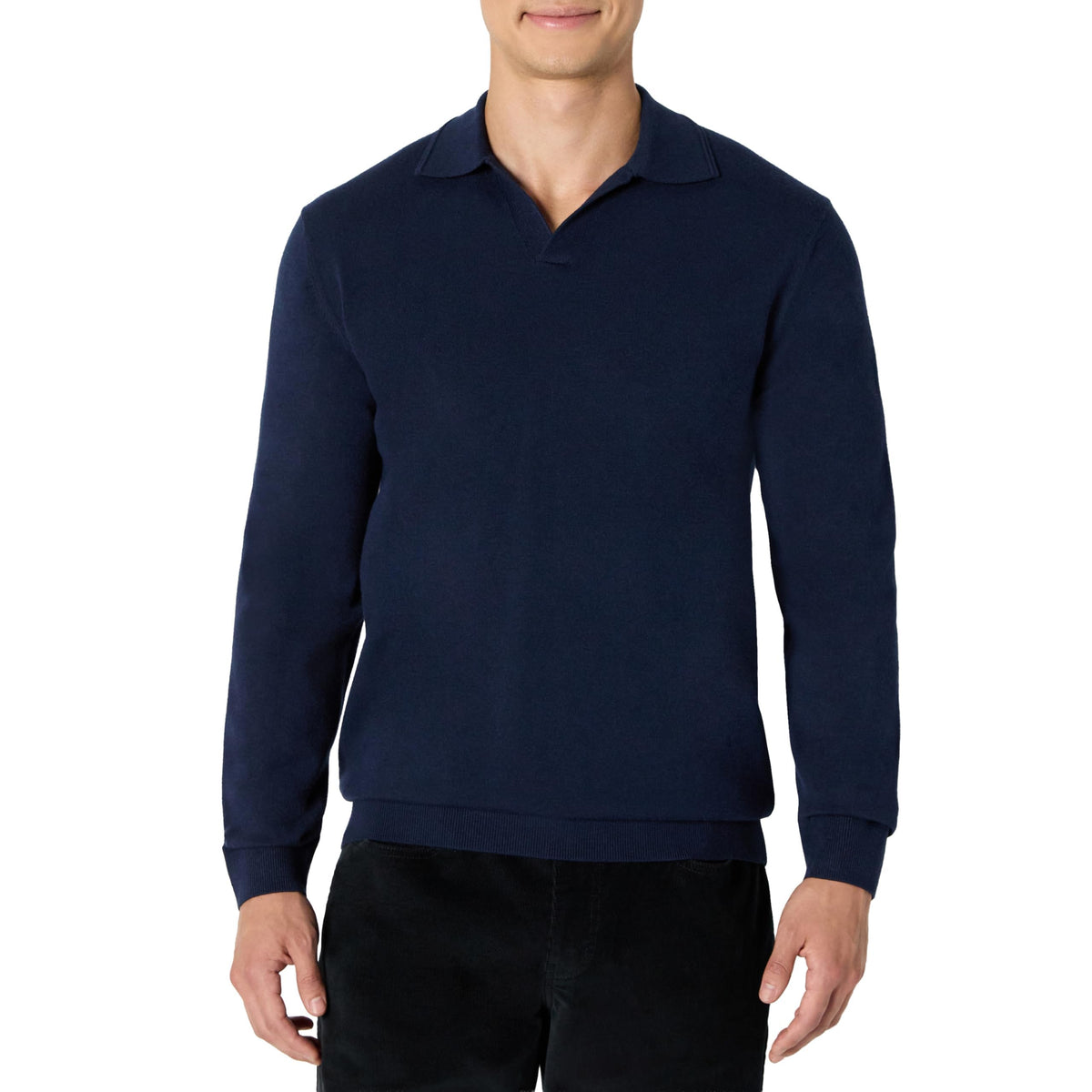 Amazon Essentials Men's Long Sleeve Regular-Fit Knit Polo Sweater