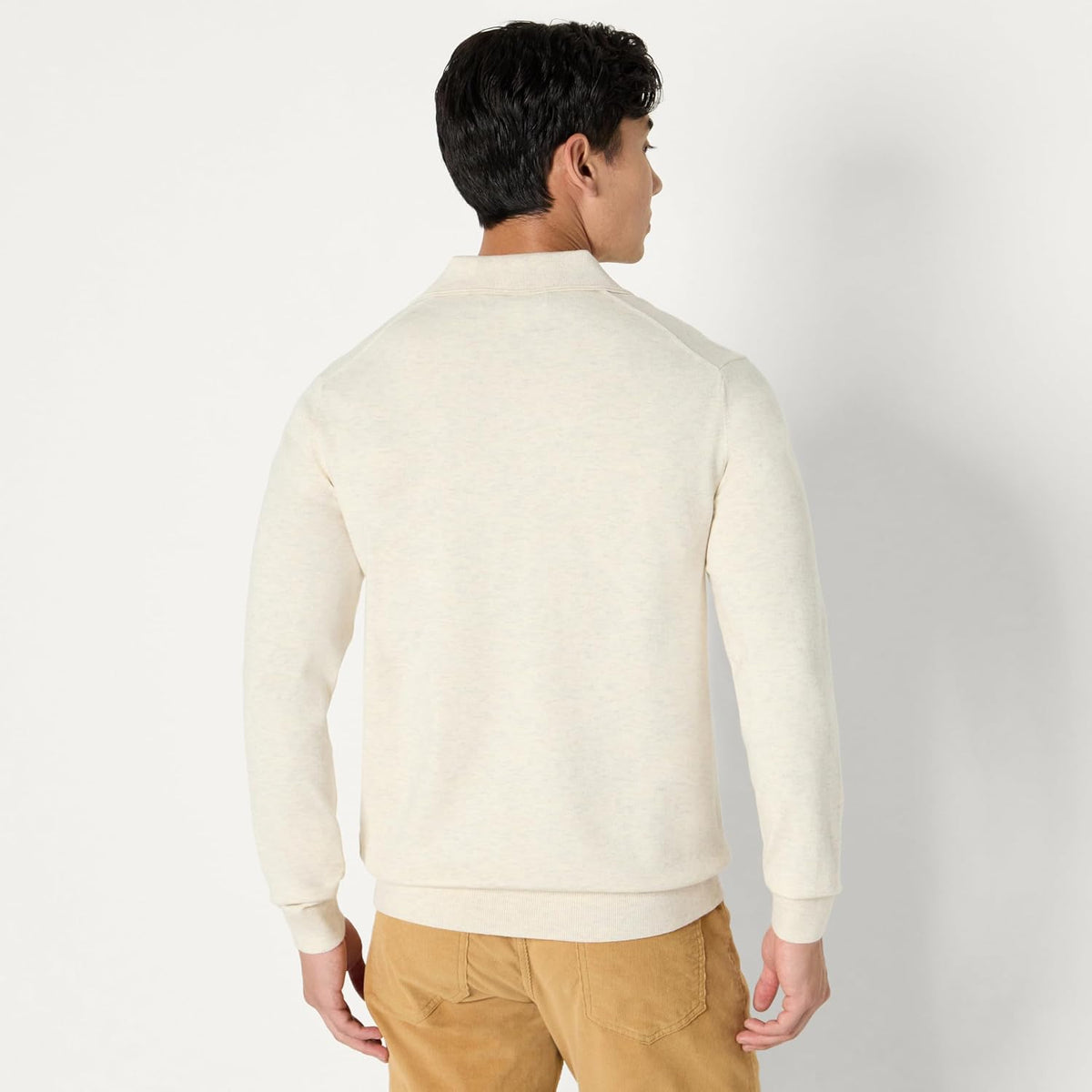 Amazon Essentials Men's Long Sleeve Regular-Fit Knit Polo Sweater