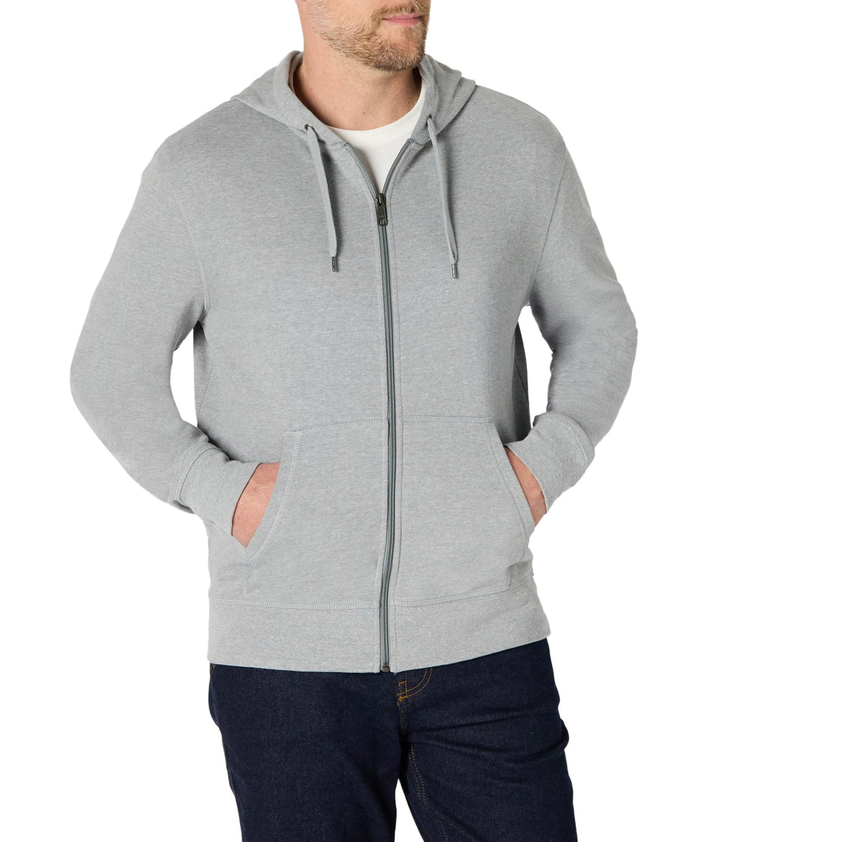 Amazon Essentials Men's Lightweight French Terry Full-Zip Hoodie, Regular Fit
