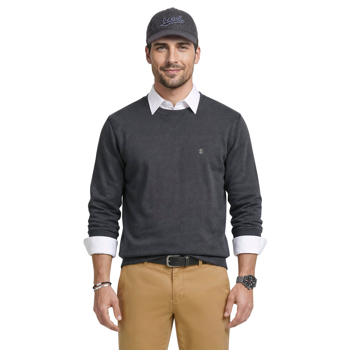 IZOD Men's Advantage Performance Crewneck Fleece Pullover Sweatshirt