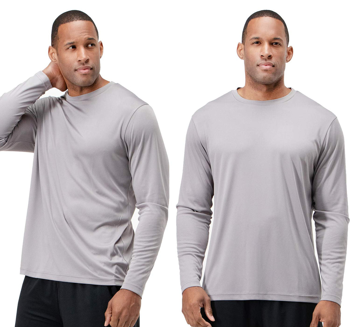 DEVOPS Men's 2-Pack Athletic UPF 50+ Long Sleeves Shirts OR 10" Mesh Shorts
