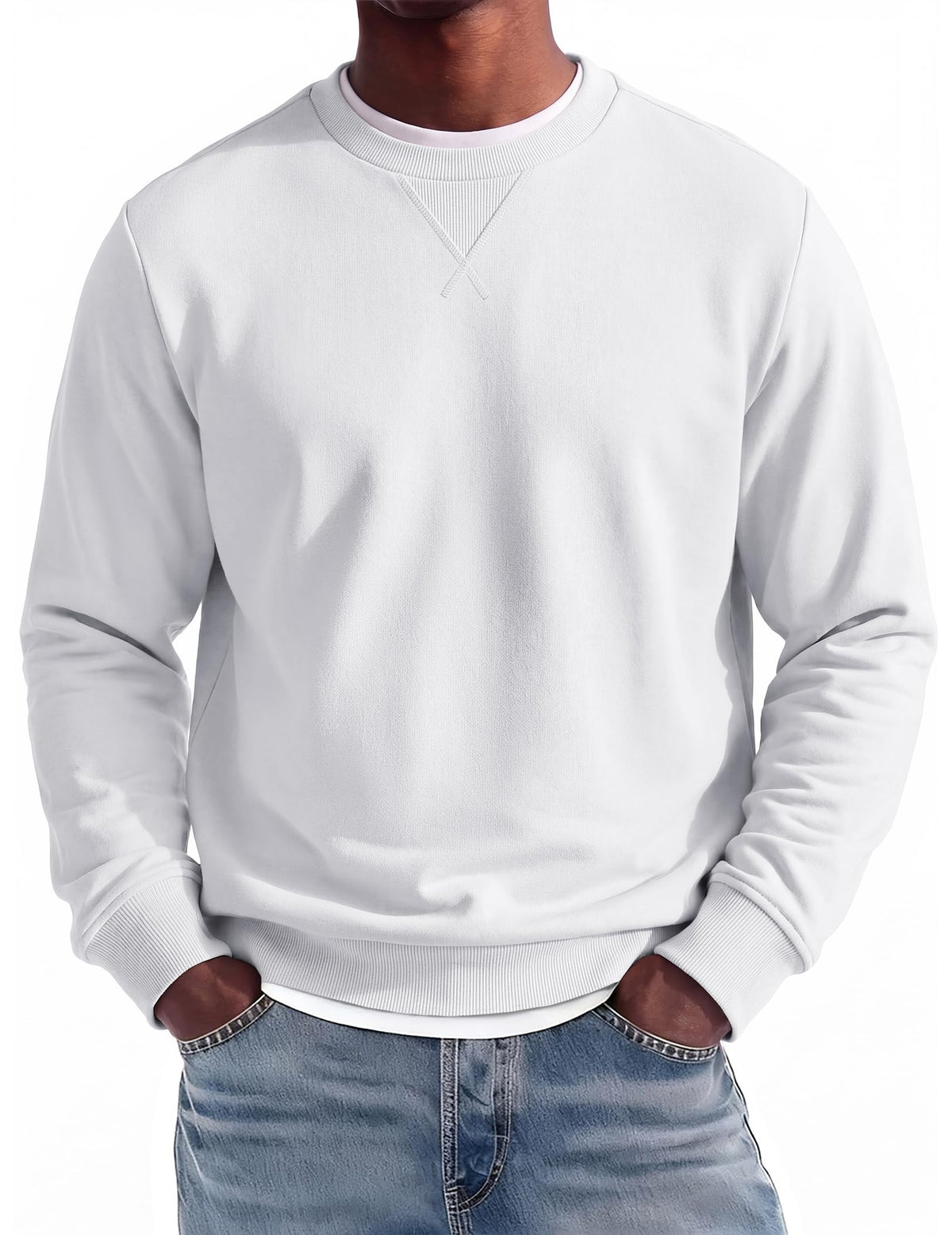 COOFANDY Mens Crewneck Sweatshirt Lightweight Casual Fall Winter Pullovers
