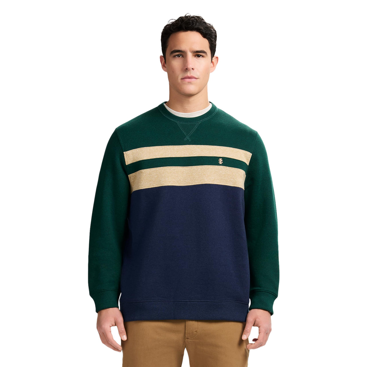 IZOD Men's Advantage Performance Crewneck Fleece Pullover Sweatshirt