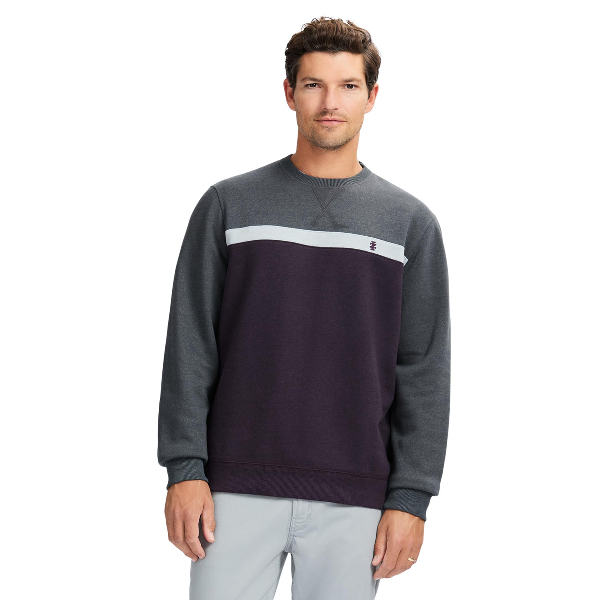 IZOD Men's Advantage Performance Crewneck Fleece Pullover Sweatshirt