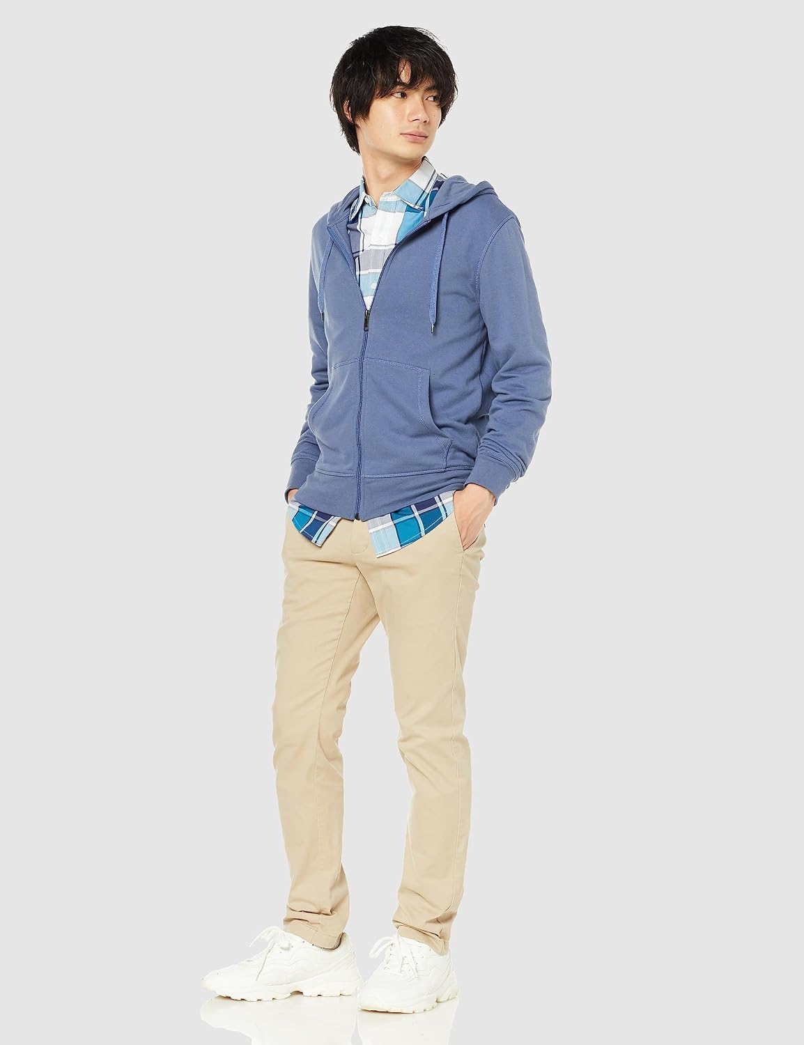 Amazon Essentials Men's Lightweight French Terry Full-Zip Hoodie, Regular Fit